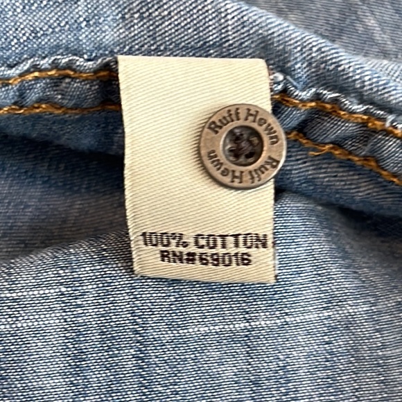 RUFF HEWN || Chambray Long Sleeve Tunic Top. Sz. - Picture 7 of 9